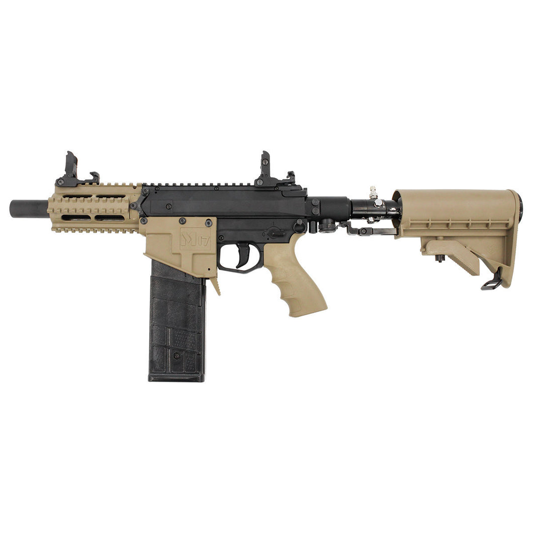 Valken M17 Magfed Paintball Gun in Black with Desert Tan