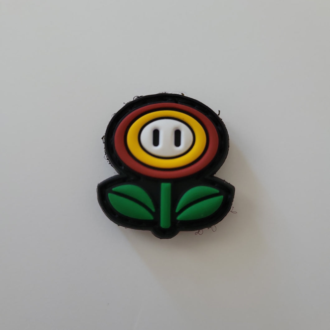 Fire Flower PVC Cat Eye Morale Patch