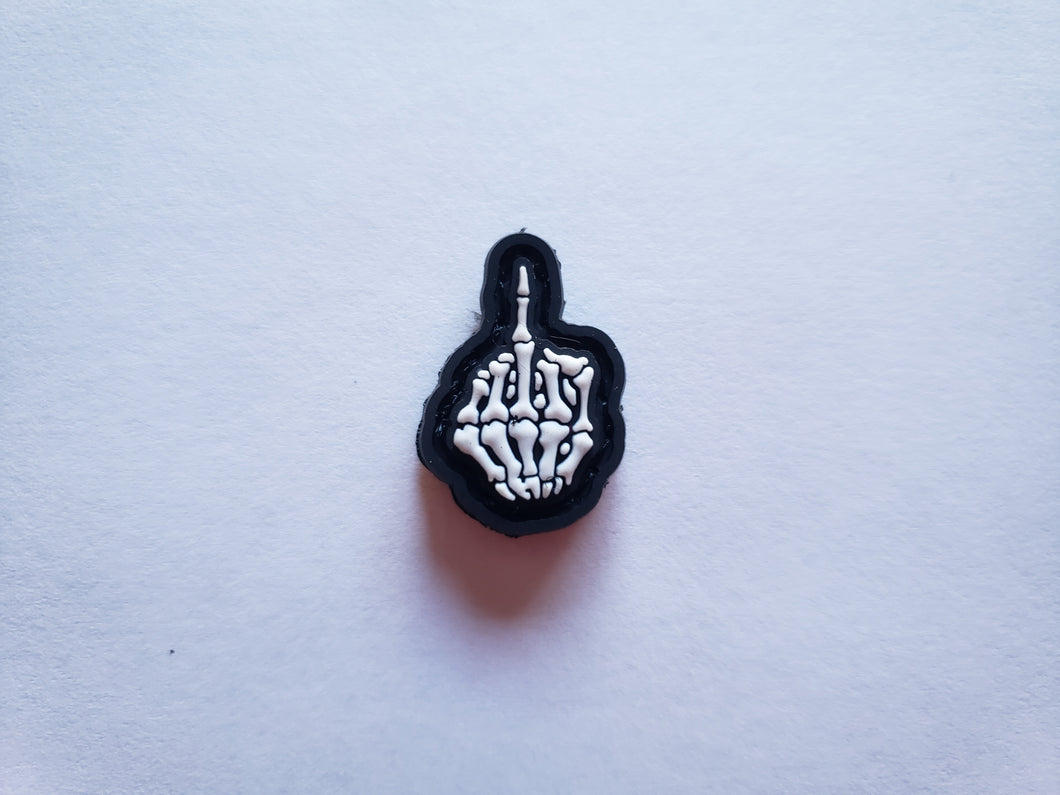 SKELETON FINGER PVC CAT EYE MORALE PATCH