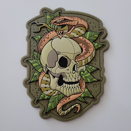 Snake Skull 2 PVC Morale Patch-Multicam