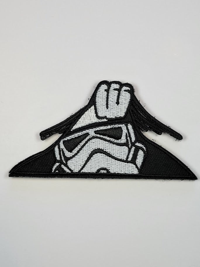 Peeking Trooper Embroidered Morale Patch
