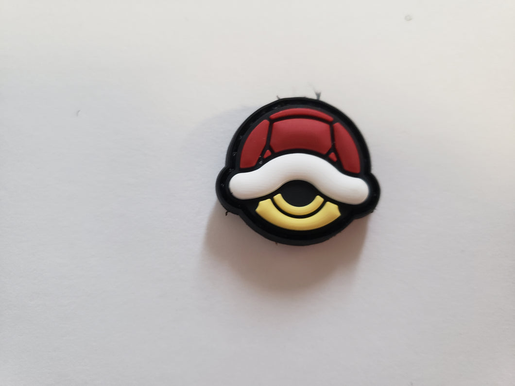 RED SHELL PVC CAT EYE MORALE PATCH
